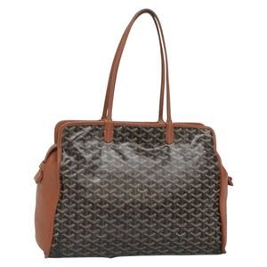 GOYARD Herringbone Ardy PM Tote Bag PVC Black Auth yk18993